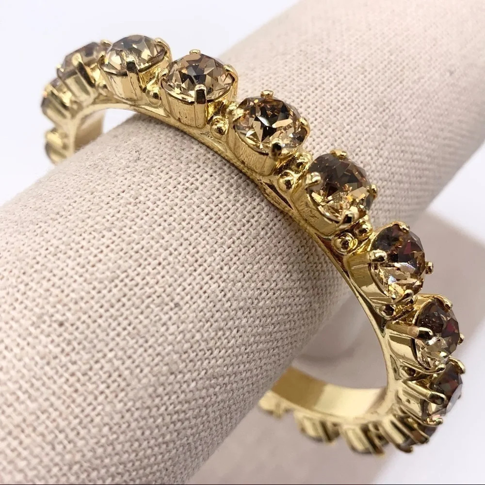 Sorrelli Riveting Romance Golden Crystal Cuff Bracelet